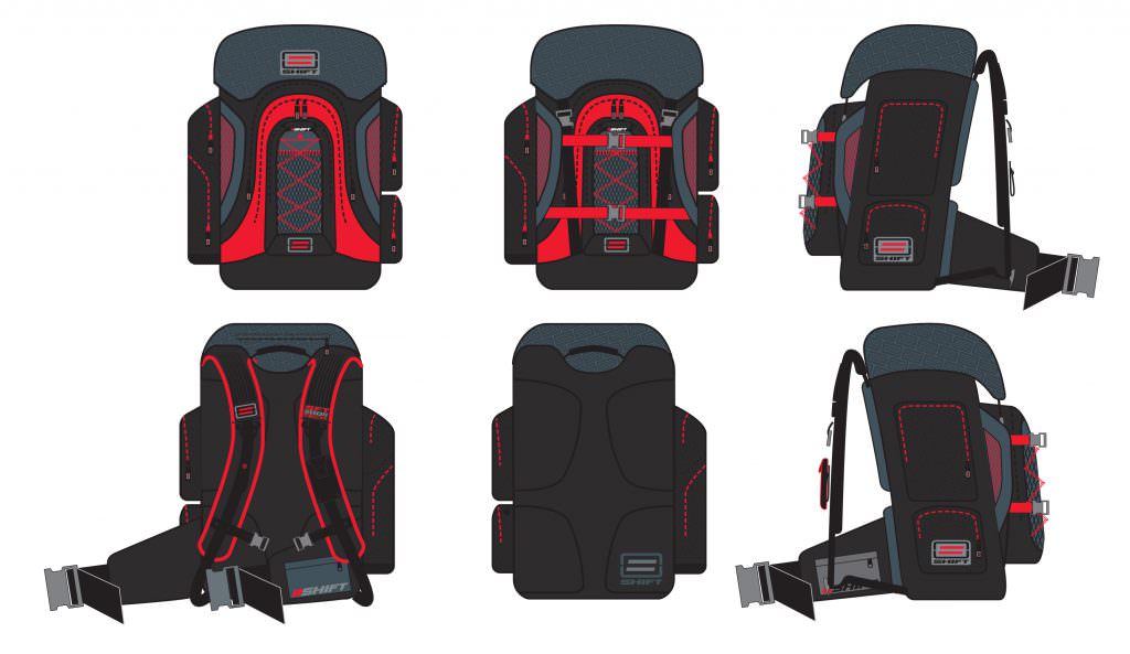 Shift Racing - Technical Backpack design